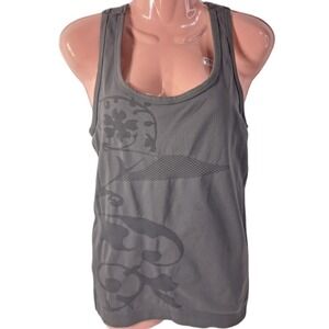 Pro-Fit Seamless Women's Gray‎ Tank Top Bra Support Athletic Size M